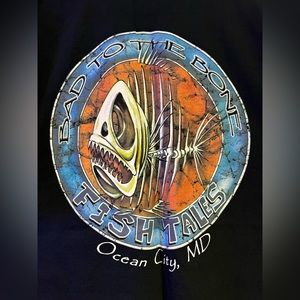 Bad To the bone ocean city fish T shirt